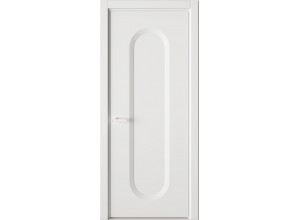 Межкомнатная дверь Солярис 78.175:КВ1 белый глянцевый