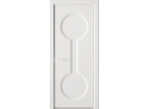 Межкомнатная дверь Солярис 78.175:КВ4 белый глянцевый