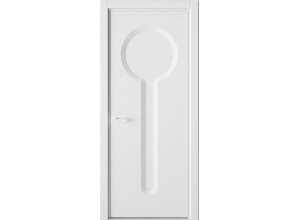 Межкомнатная дверь Солярис 78.175:КВ5 белый глянцевый