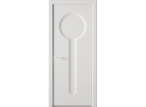 Межкомнатная дверь Солярис 78.175:КВ5 белый матовый