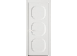 Межкомнатная дверь Солярис 78.175:КВ8 белый глянцевый
