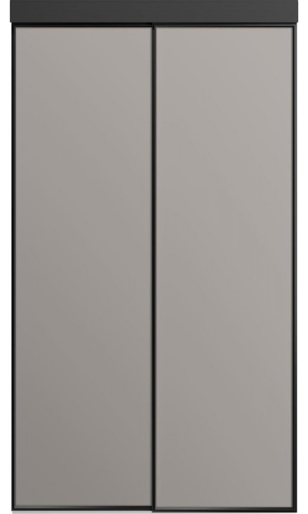 София - Межкомнатная перегородка 1000 (А7) с филенкой, темно-серый шелк