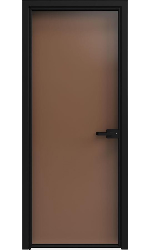 София - Стеклянная дверь 1000 линий бронза прозрачная (T04) Черный