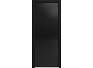 Стеклянная дверь 1000 линий чёрная (T05)