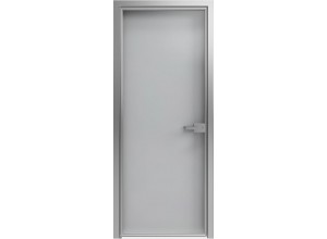 Стеклянная дверь 1000 линий прозрачно-зеркальная (T07) Серебро