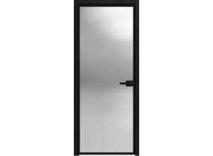 Стеклянная дверь 1000 линий зеркальная (Т24) Черный