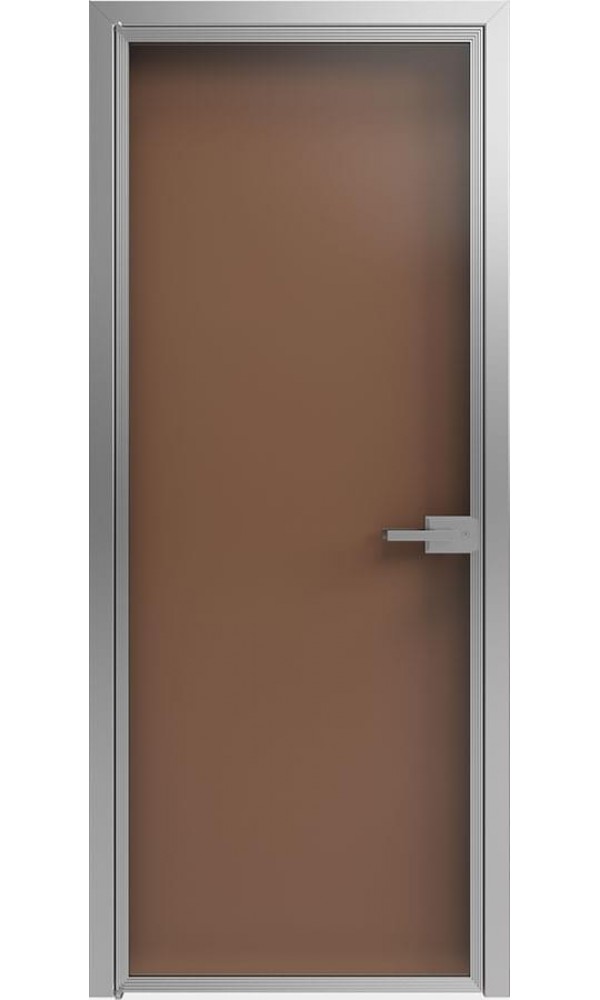 София - Стеклянная дверь Scalа прозрачная бронза (T04) Серебро