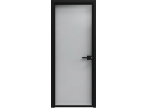 Стеклянная дверь Scala прозрачно-зеркальная (T07) Черный